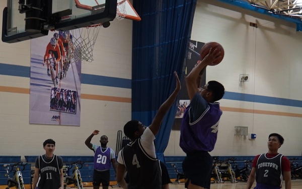 Intramural basketball at NWS Yorktown