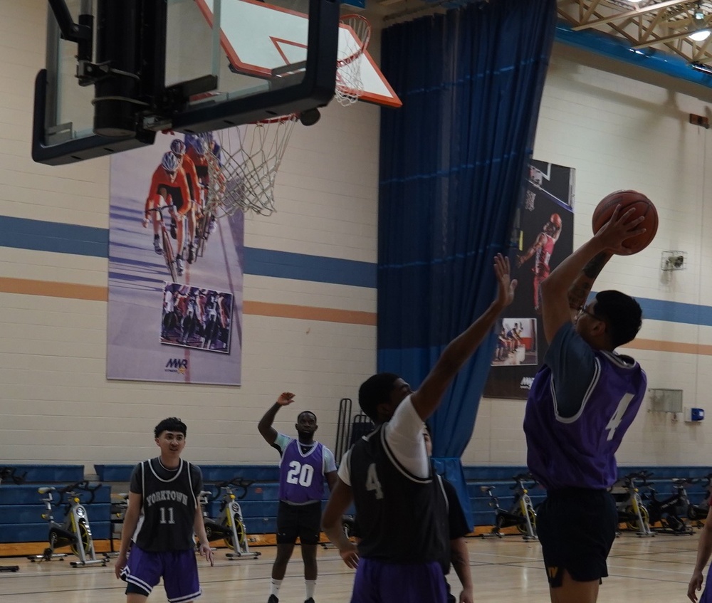 Intramural basketball at NWS Yorktown