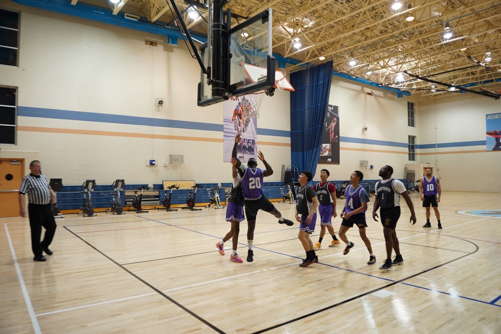 Intramural basketball at NWS Yorktown