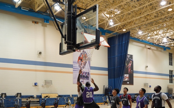 Intramural basketball at NWS Yorktown