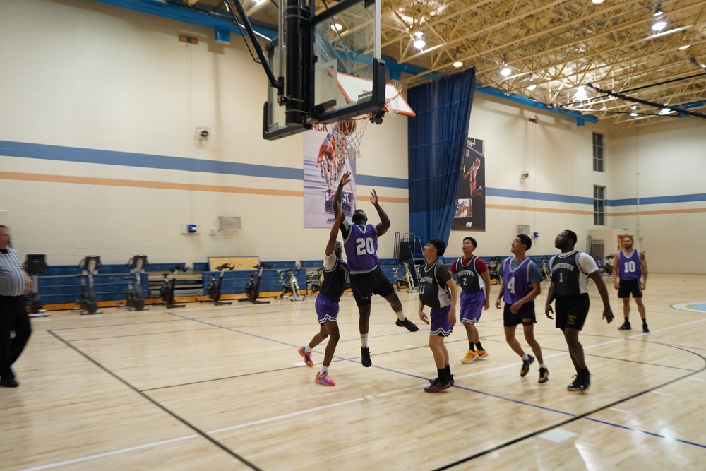 Intramural basketball at NWS Yorktown