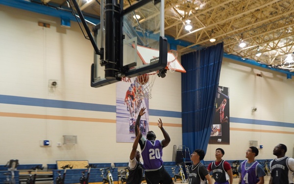 Intramural basketball at NWS Yorktown