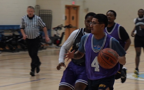 Intramural basketball at NWS Yorktown