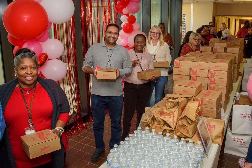 Walter Reed Staff Celebrate Valentine's Day with an Appreciation Luncheon and Photo Booth