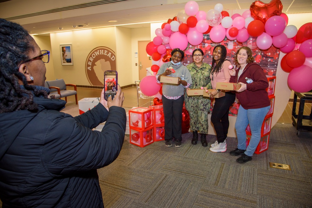 Walter Reed Staff Celebrate Valentine's Day with an Appreciation Luncheon and Photo Booth