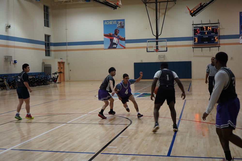 Intramural basketball at NWS Yorktown