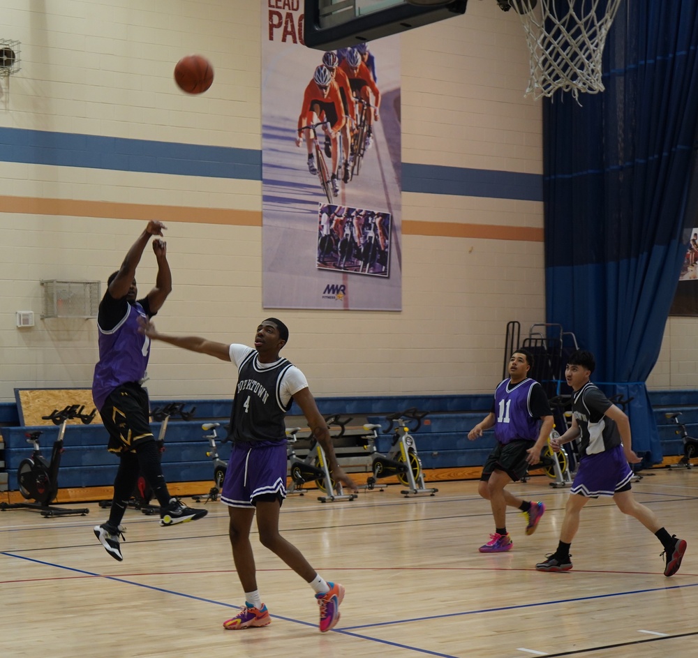 Intramural basketball at NWS Yorktown