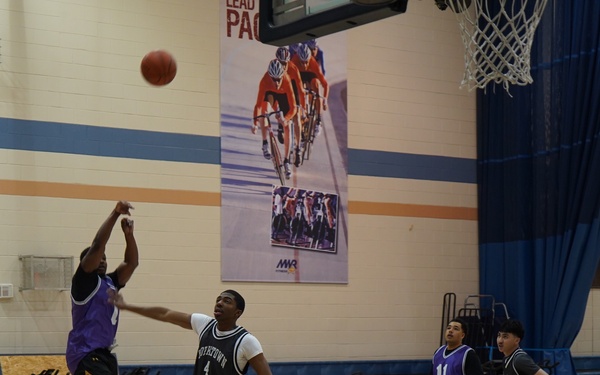 Intramural basketball at NWS Yorktown