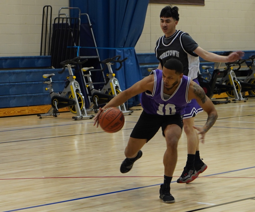 Intramural basketball at NWS Yorktown