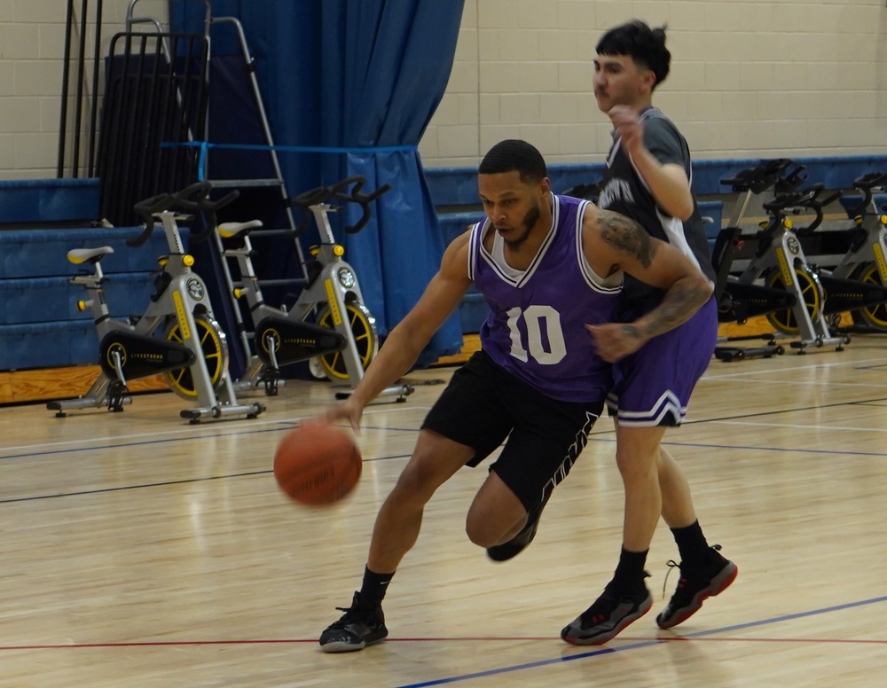 Intramural basketball at NWS Yorktown