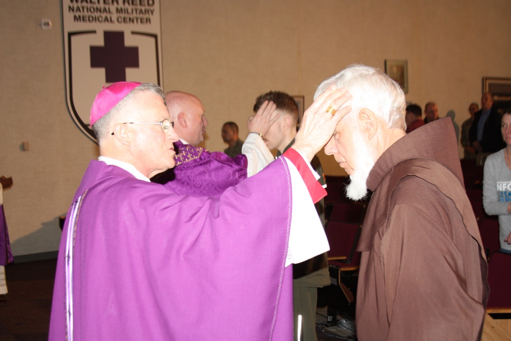 Walter Reed hosts Military Services USA Archbishop for Ash Wednesday Mass