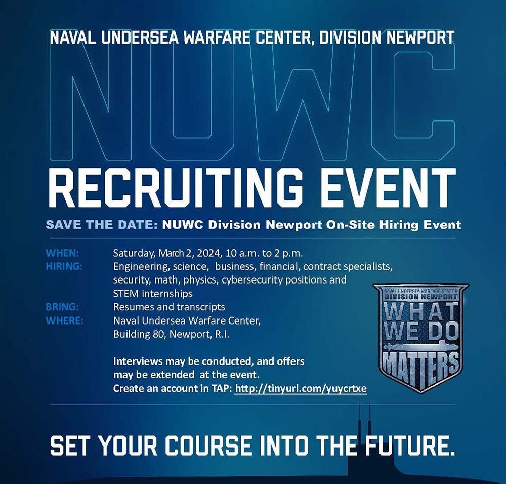 NUWC Division Newport to host in-person hiring event on March 2