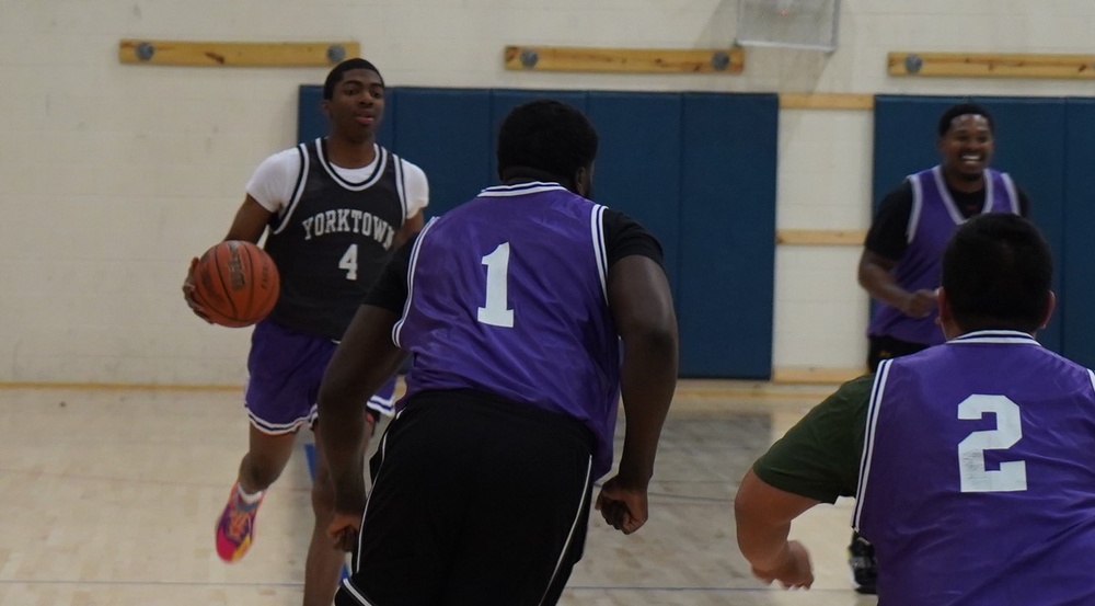 Intramural basketball at NWS Yorktown