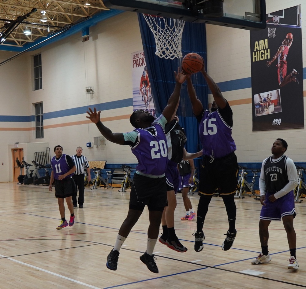 Intramural basketball at NWS Yorktown