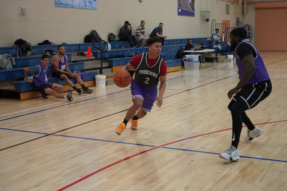 Intramural basketball at NWS Yorktown