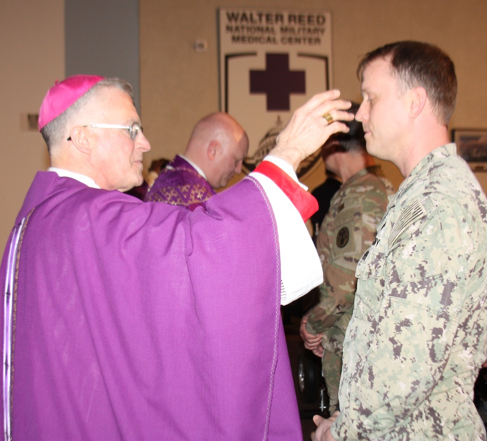 Walter Reed hosts Military Services USA Archbishop for Ash Wednesday Mass