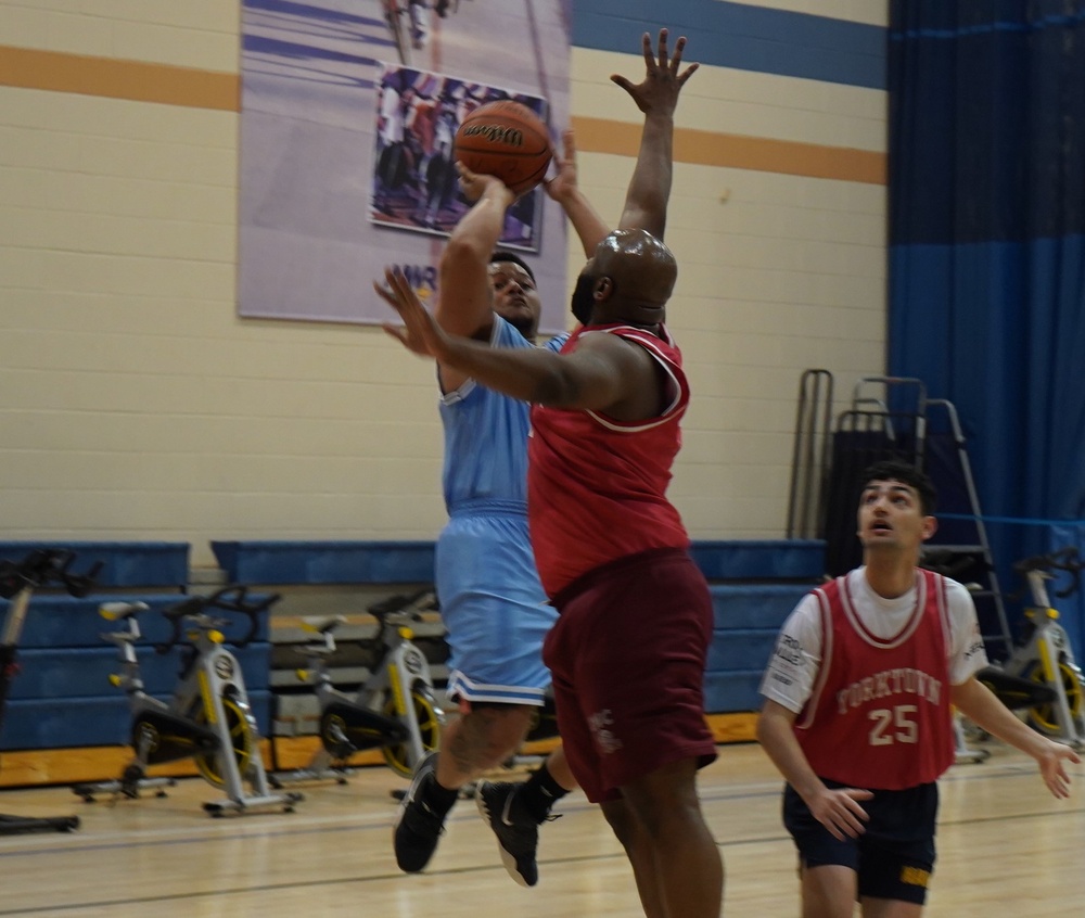 Intramural basketball at NWS Yorktown