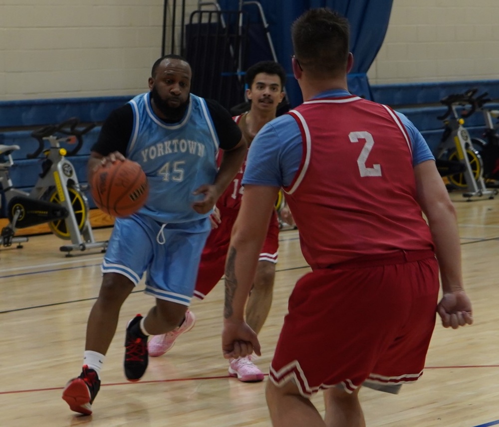 Intramural basketball at NWS Yorktown