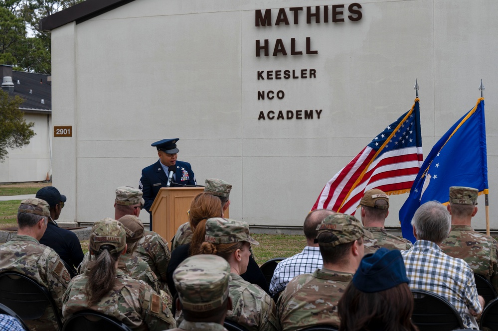 Mathies NCO Academy Assumption of Responsibility and Ribbon Cutting