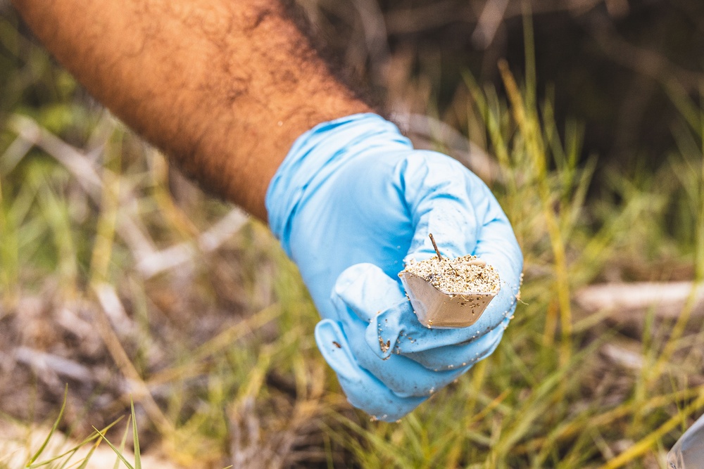MCBH Environmental Division wrap up initial soil sampling efforts at Pu'uloa Range Training Facility