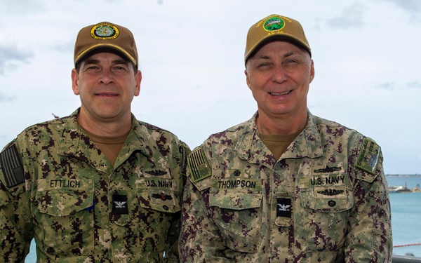 Rear Adm. Daniel Ettlich Visits USS Frank Cable