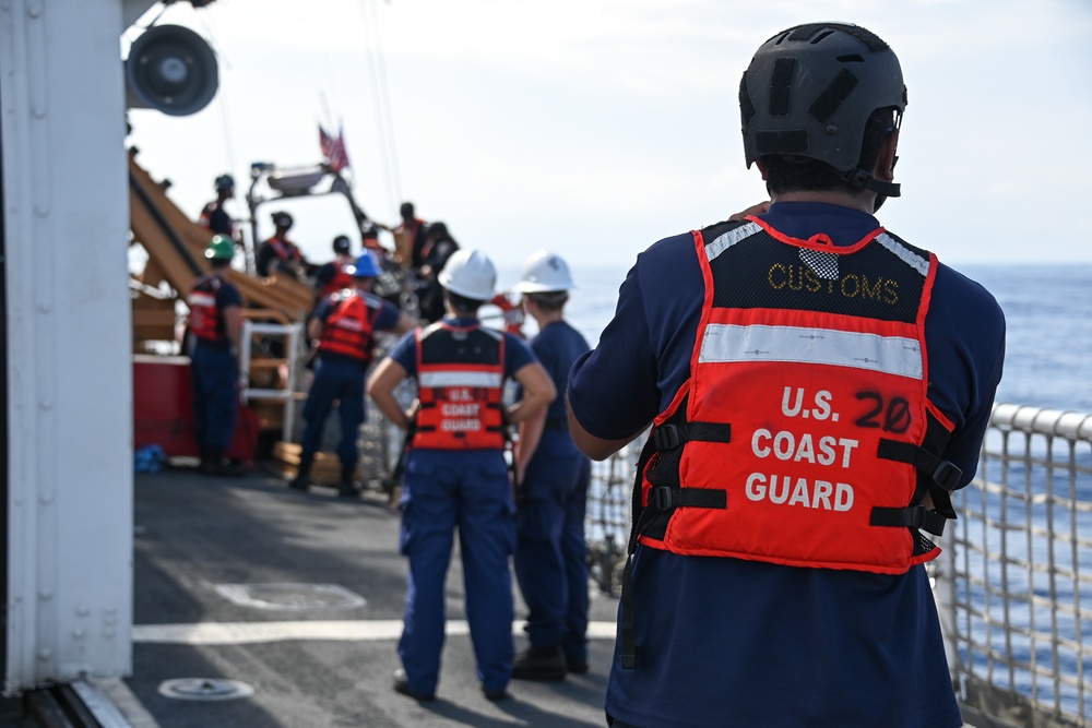 U.S. Coast Guard Cutter Harriet Lane, Fiji shipriders conduct fishery boardings