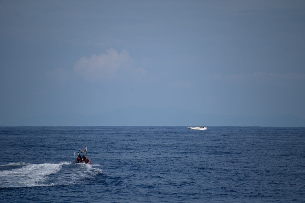 U.S. Coast Guard Cutter Harriet Lane, Fiji shipriders conduct fishery boardings