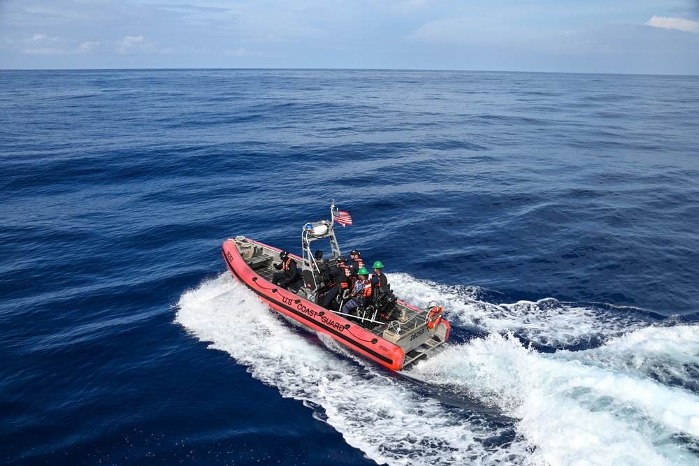 U.S. Coast Guard Cutter Harriet Lane, Fiji shipriders conduct fishery boardings