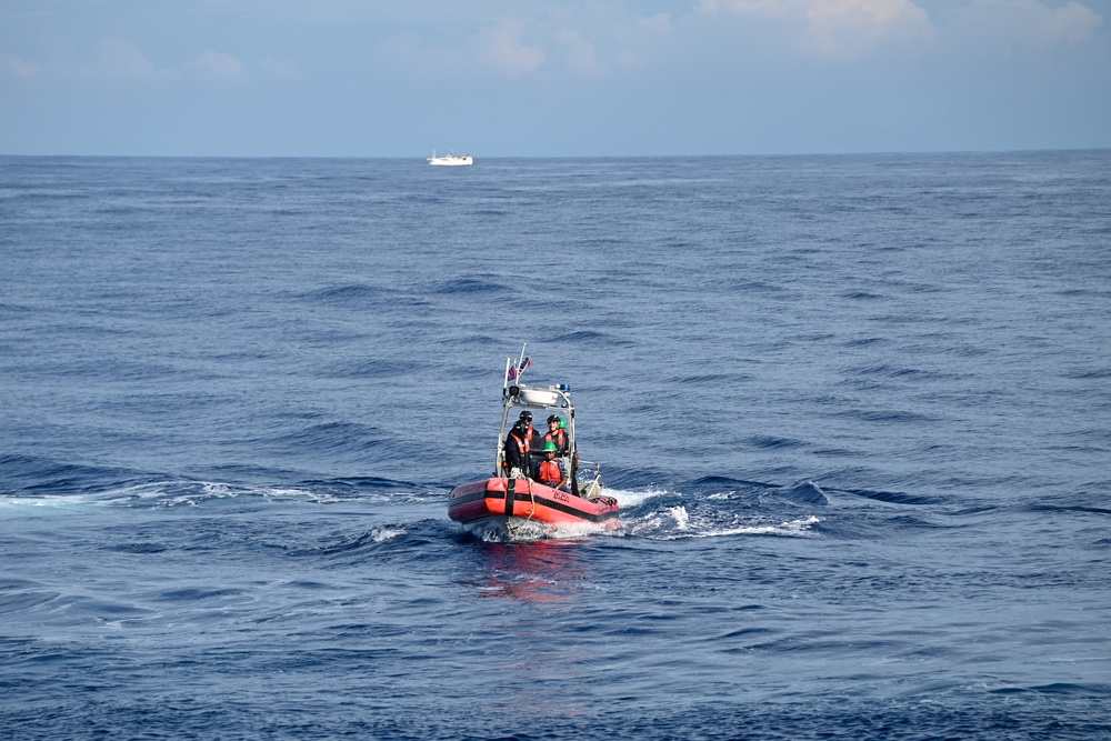 U.S. Coast Guard Cutter Harriet Lane, Fiji shipriders conduct fishery boardings