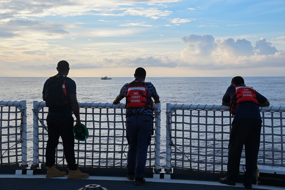 U.S. Coast Guard Cutter Harriet Lane, Fiji shipriders conduct fishery boardings