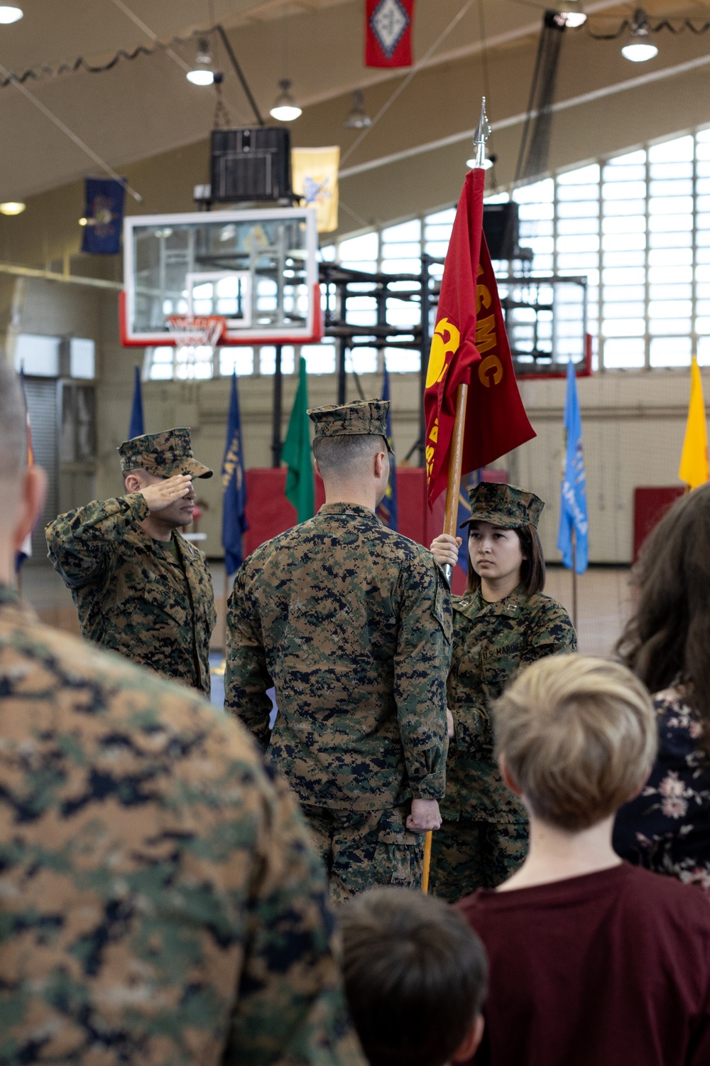 Alpha Company hold change of command ceremony