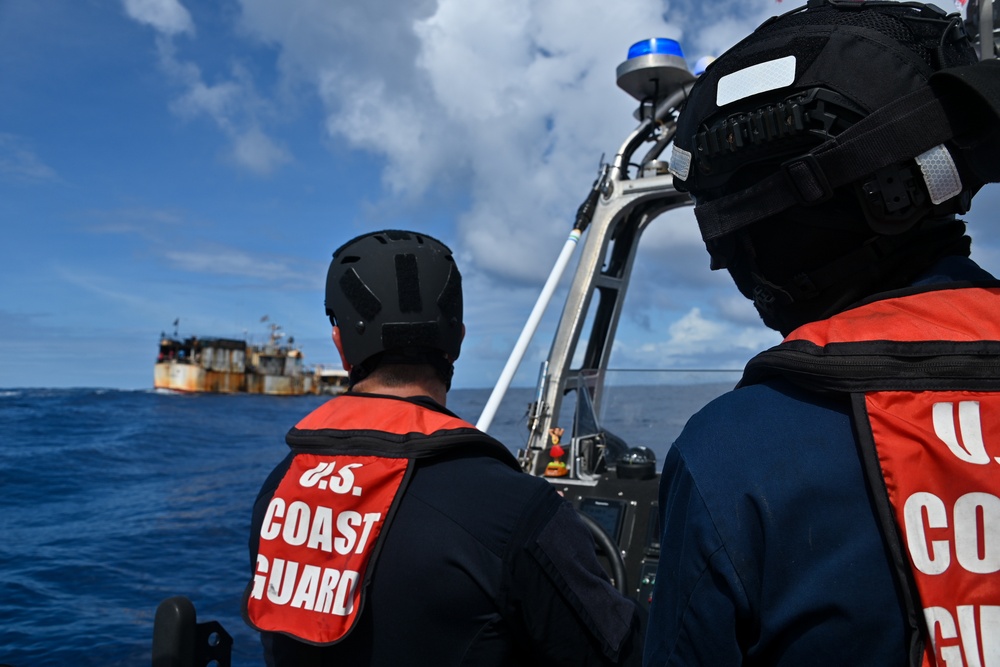 U.S. Coast Guard Cutter Harriet Lane, Fiji shipriders conduct fishery boardings