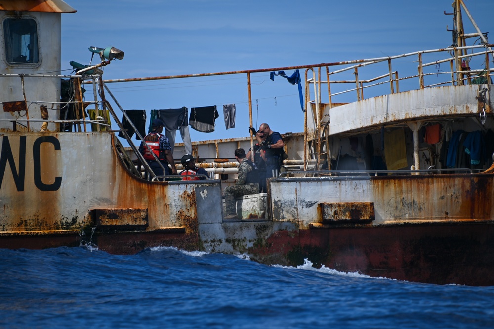 U.S. Coast Guard Cutter Harriet Lane, Fiji shipriders conduct fishery boardings