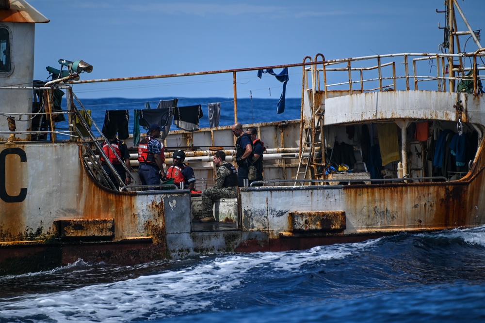 U.S. Coast Guard Cutter Harriet Lane, Fiji shipriders conduct fishery boardings