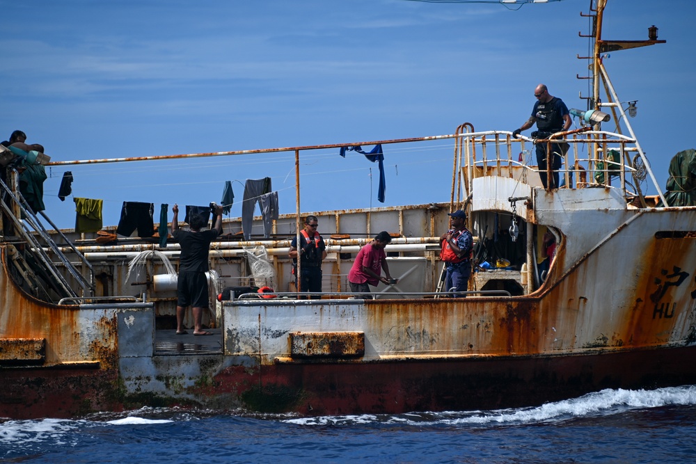 U.S. Coast Guard Cutter Harriet Lane, Fiji shipriders conduct fishery boardings