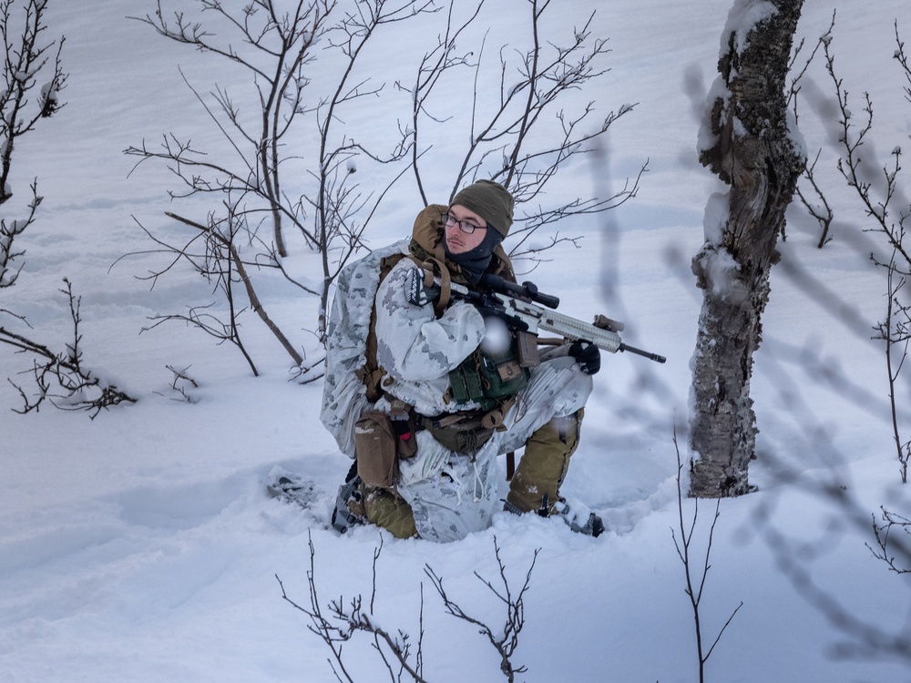 1st Battalion, 2nd Marines in Cold Weather Training during Nordic Response 24 in Norway