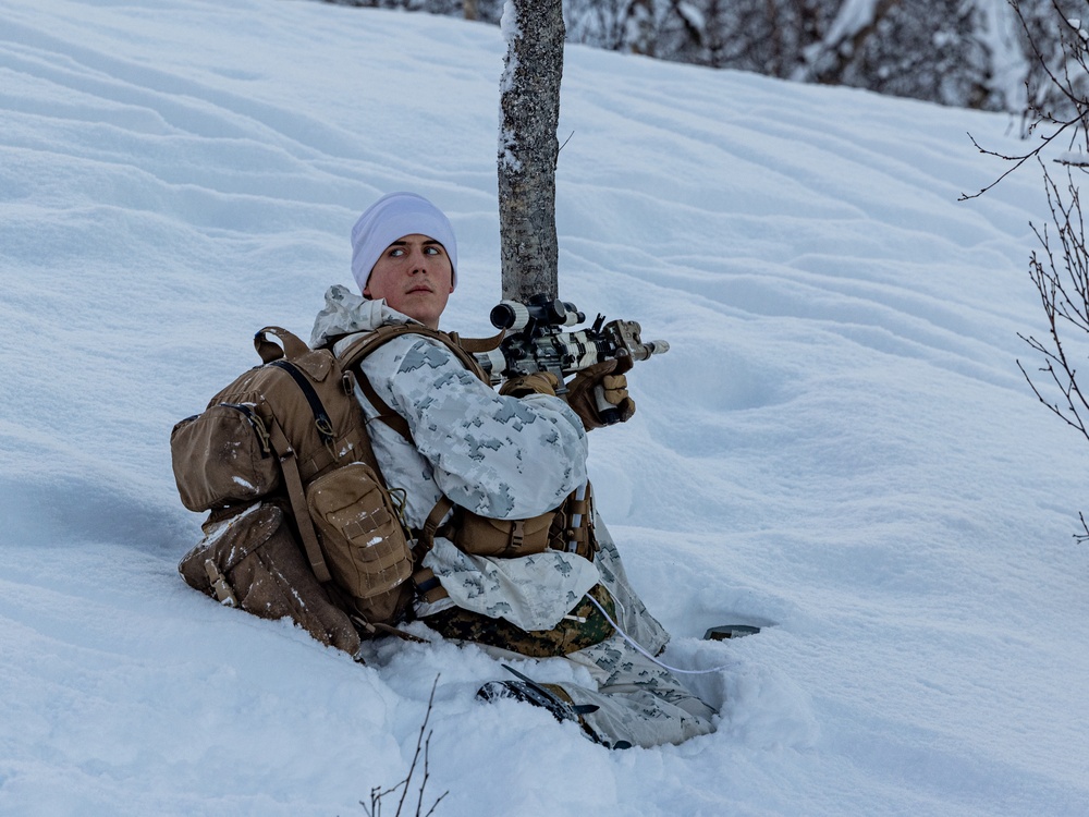 1st Battalion, 2nd Marine Regiment in Cold Weather Training during Nordic Response 24 in Norway