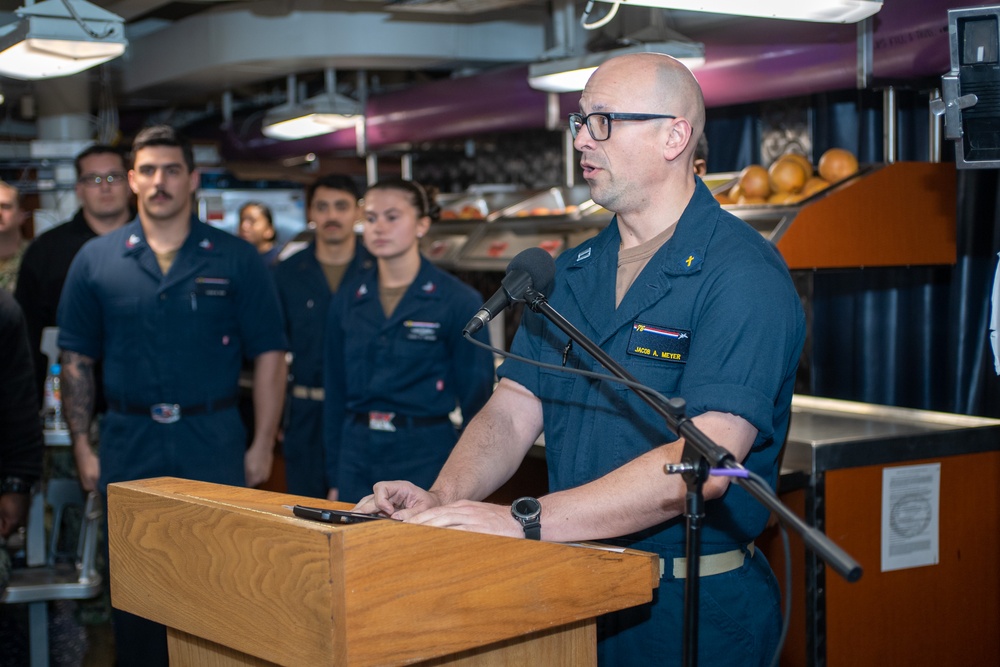 USS Ronald Reagan (CVN 76) hosts birthday celebration for the ship’s namesake President Ronald Reagan