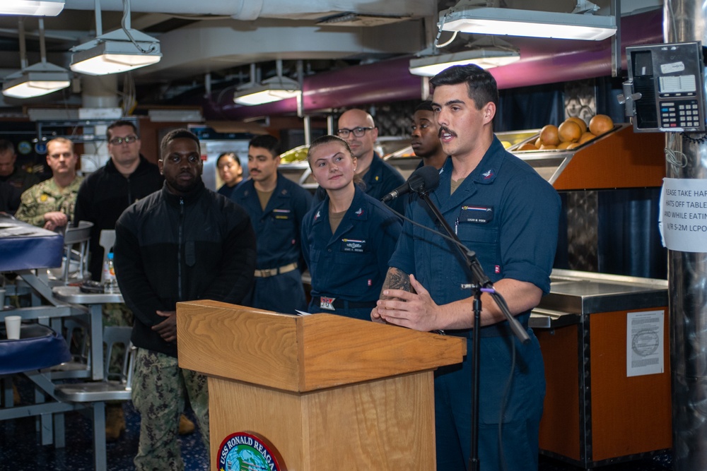 USS Ronald Reagan (CVN 76) hosts birthday celebration for the ship’s namesake President Ronald Reagan