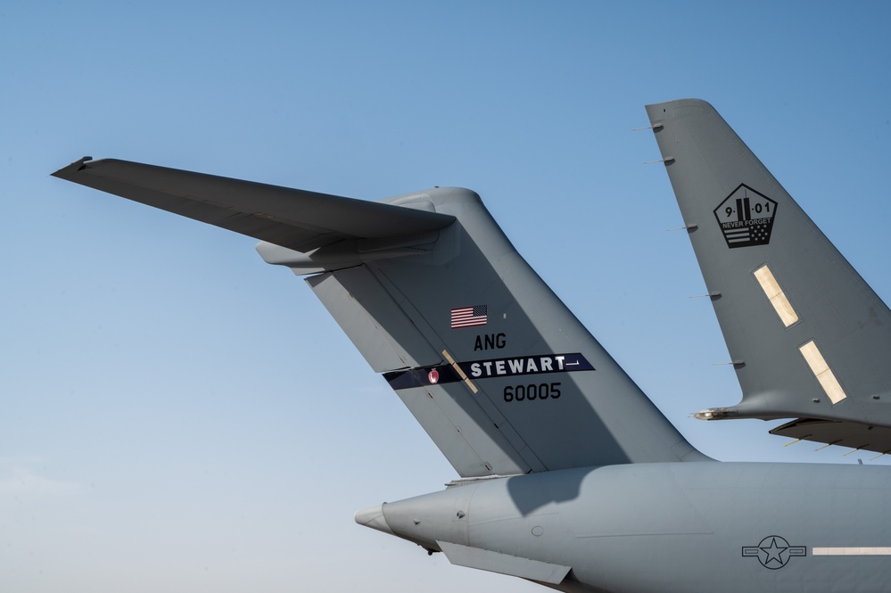 U.S. Air Force C-17 prepares for take off