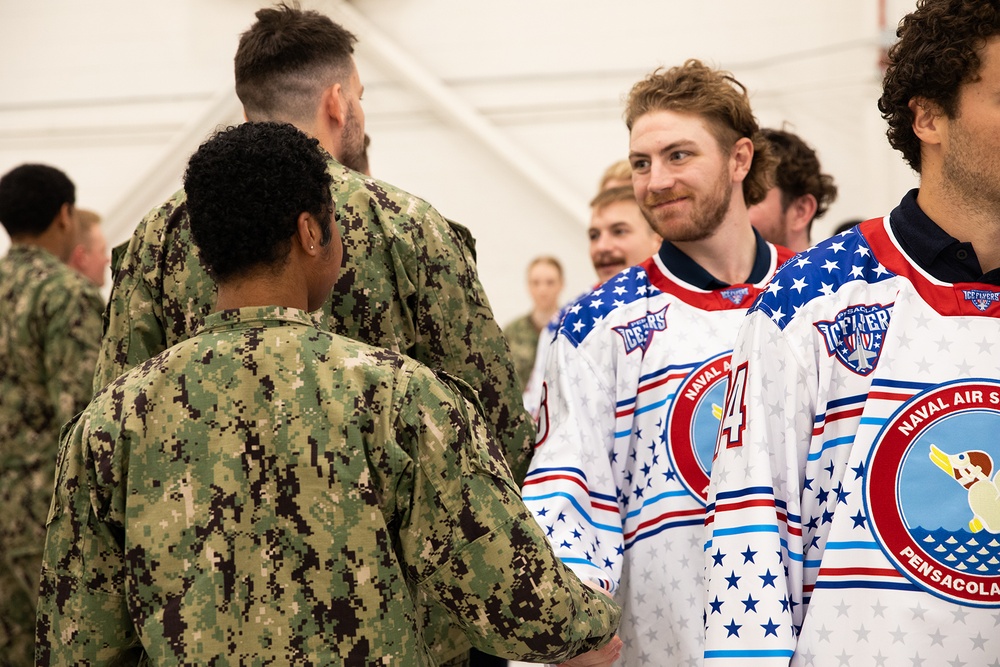 Pensacola Ice Flyers Visit NAS Pensacola