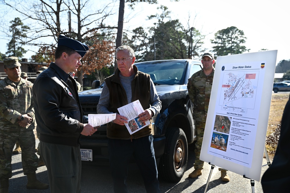 The 15th Air Force commander visited Shaw