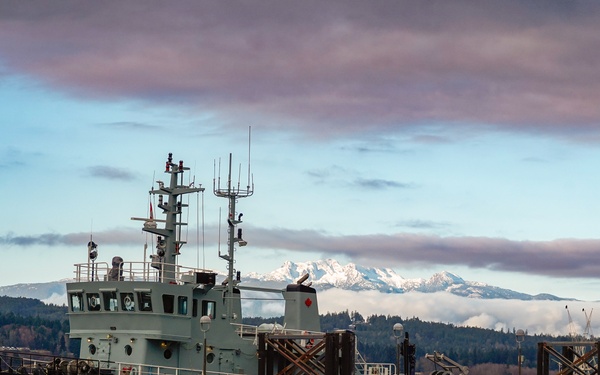 Canadian torpedo and sound ranging vessel, CFAV Stikine (YTP 613) at CFMETR