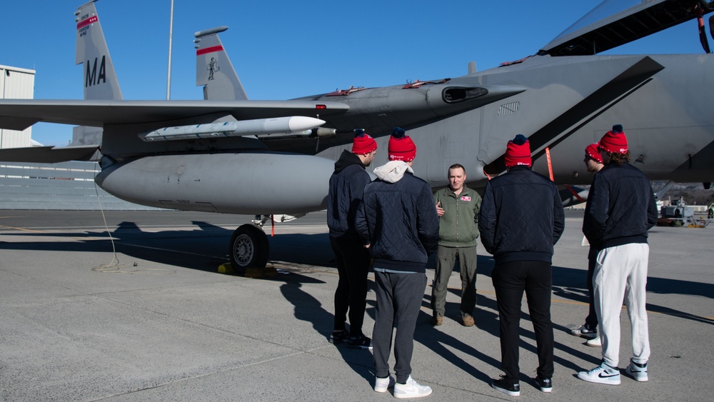 104th Fighter Wing hosts Springfield Thunderbirds for base tour