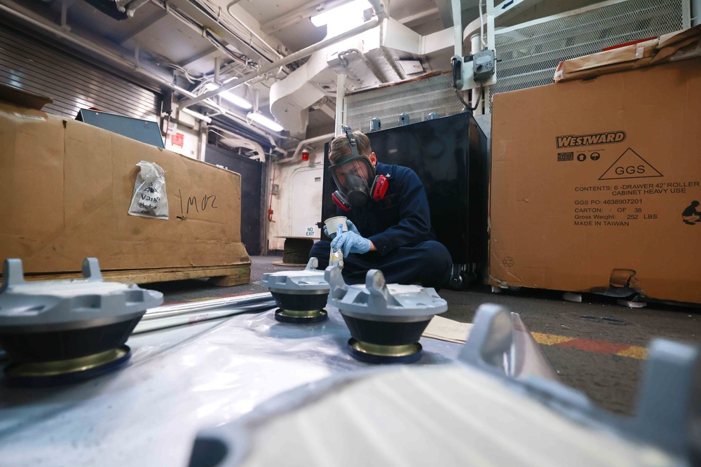 USS Bataan AIMD Preserves Equipment