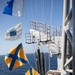 USS Bataan Quartermasters Practice Raising Flags