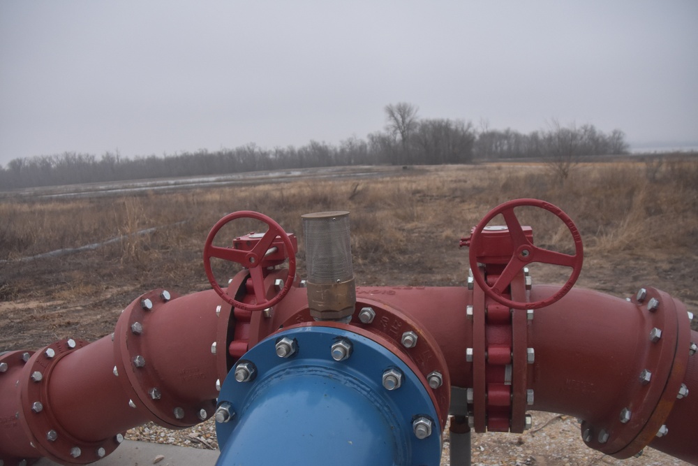 Wetland pumping valve located at the Yorkinut Slough area in Brussels, Illinois