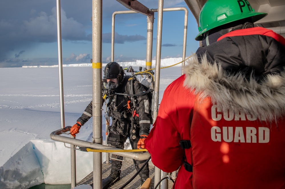 Coast Guard Cutter Polar Star (WAGB 10) conducts world’s southernmost dive