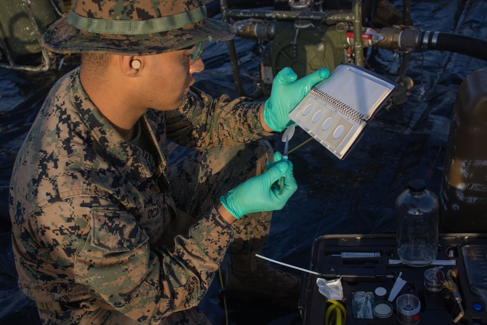 Fuel Quality Check at FARP on Ie Shima