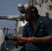 USS Laboon Conducts Fire Hose Training in the Red Sea